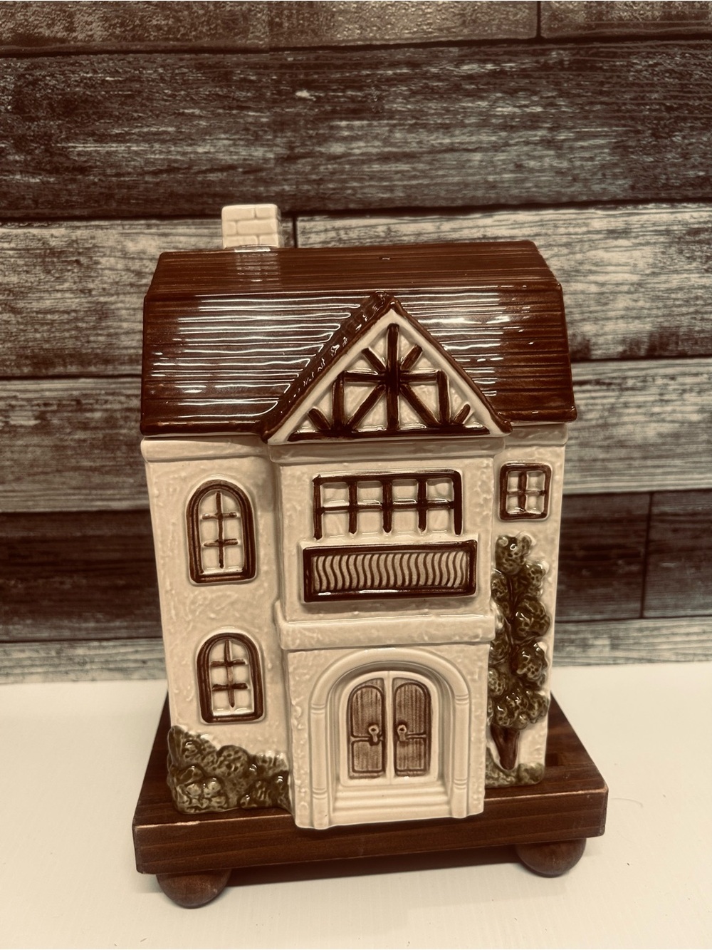 VTG 1980 Otagiri Japan Ceramic Townhouse Canister Jar